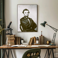 Abraham Lincoln Grim Expression Wall Art Poster PosterGoat