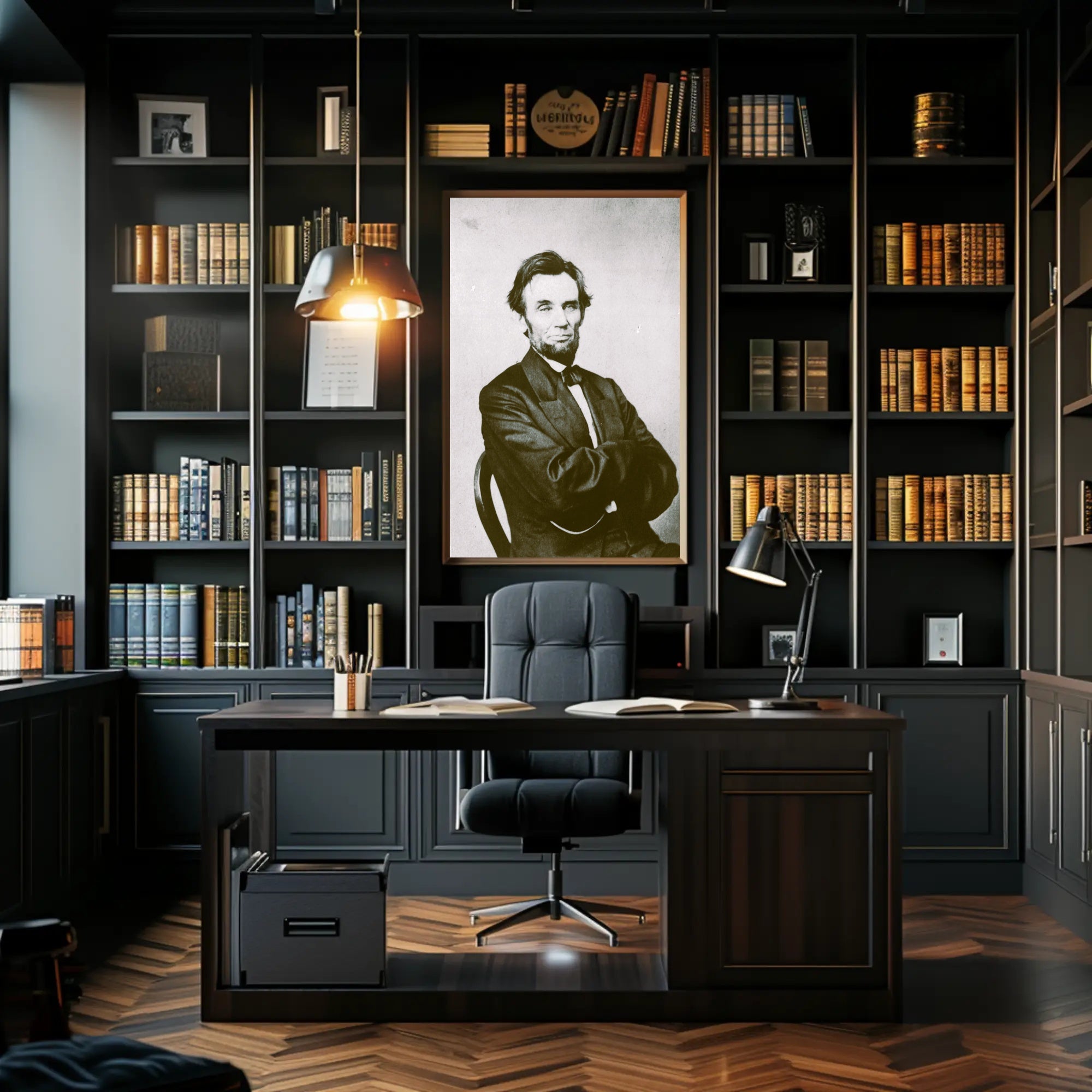 Abraham Lincoln Grim Expression Wall Art Poster PosterGoat