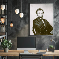 Abraham Lincoln Grim Expression Wall Art Poster PosterGoat