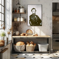 Abraham Lincoln Grim Expression Wall Art Poster PosterGoat