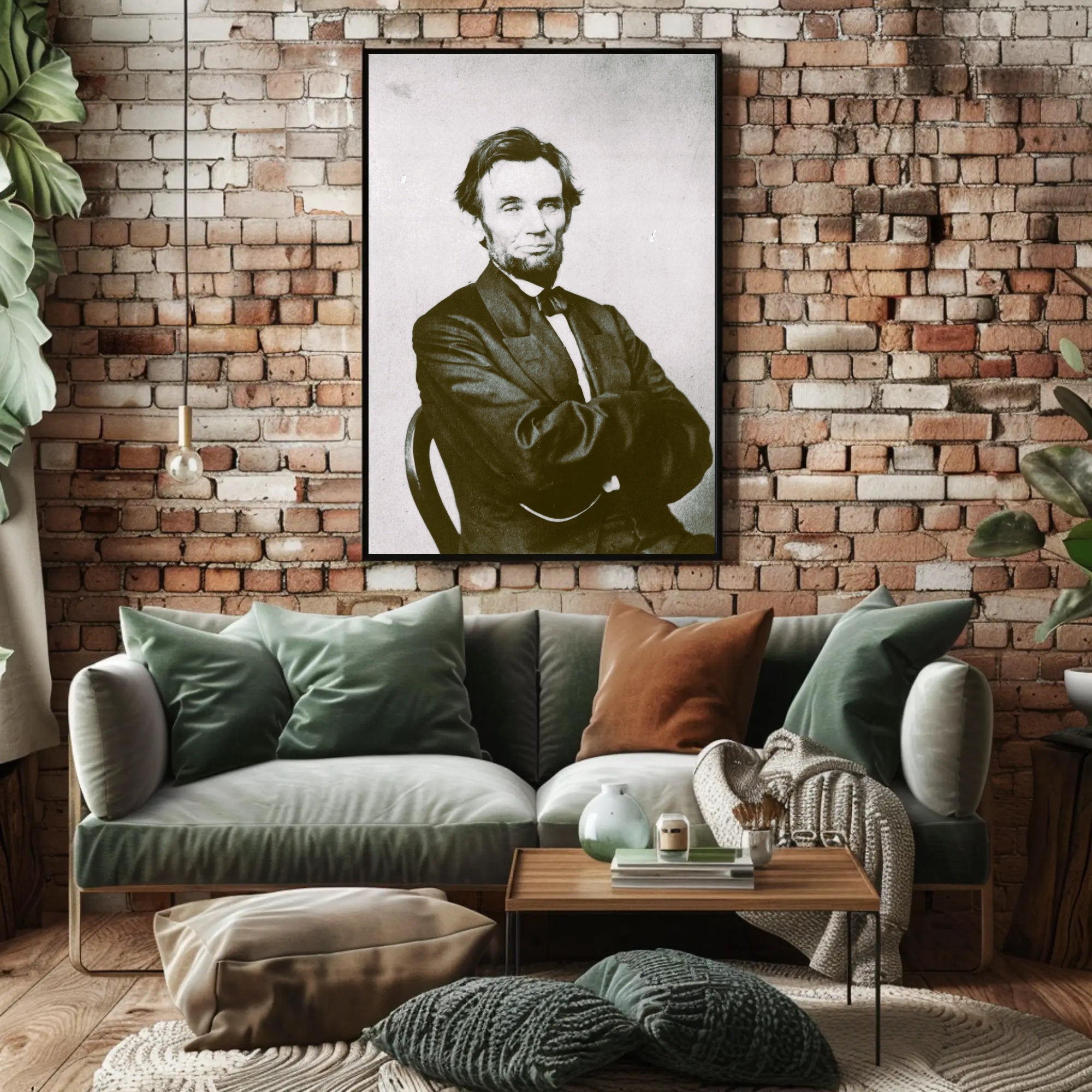 Abraham Lincoln Grim Expression Wall Art Poster PosterGoat