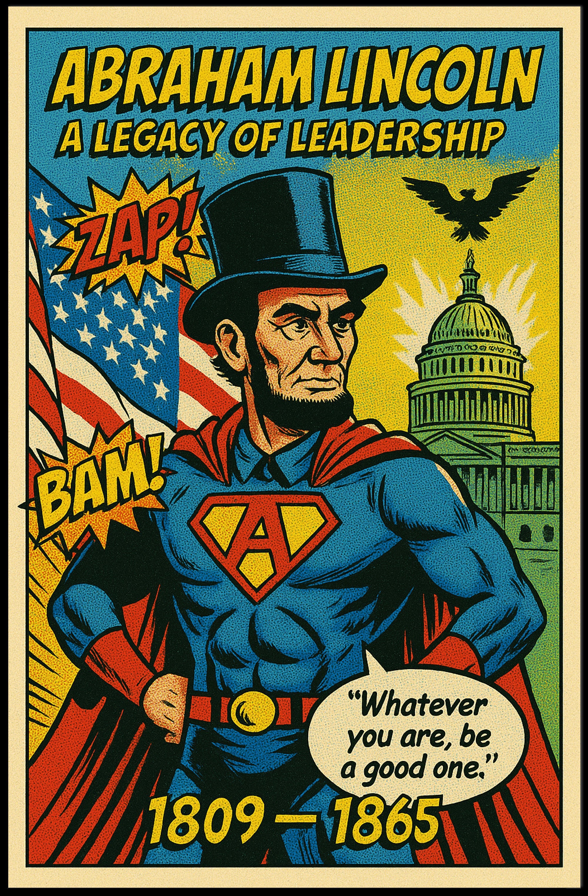 Abraham Lincoln Leadership Poster Art Print PosterGoat