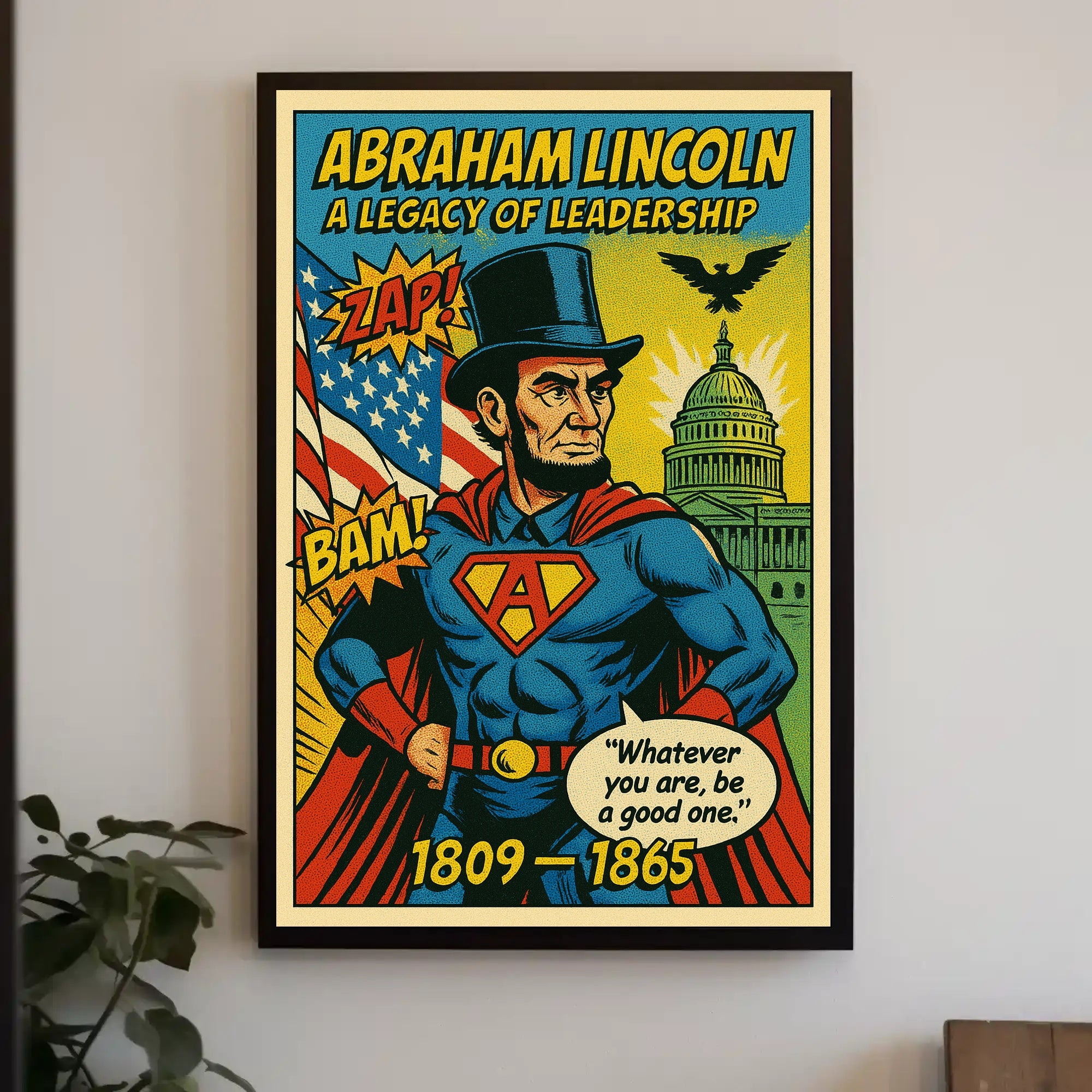 Abraham Lincoln Leadership Poster Art Print PosterGoat