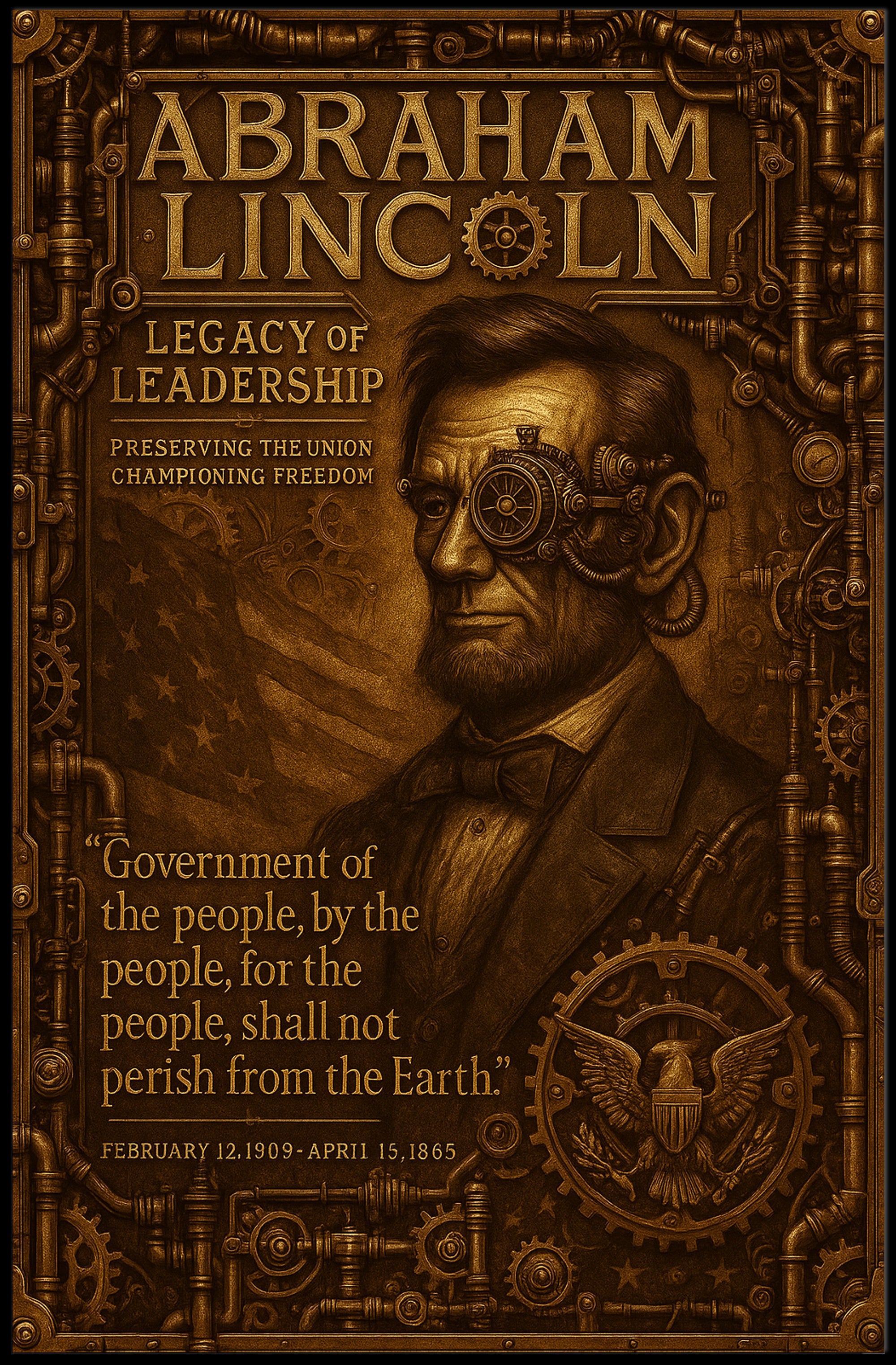 Abraham Lincoln Legacy Of Leadership Poster PosterGoat