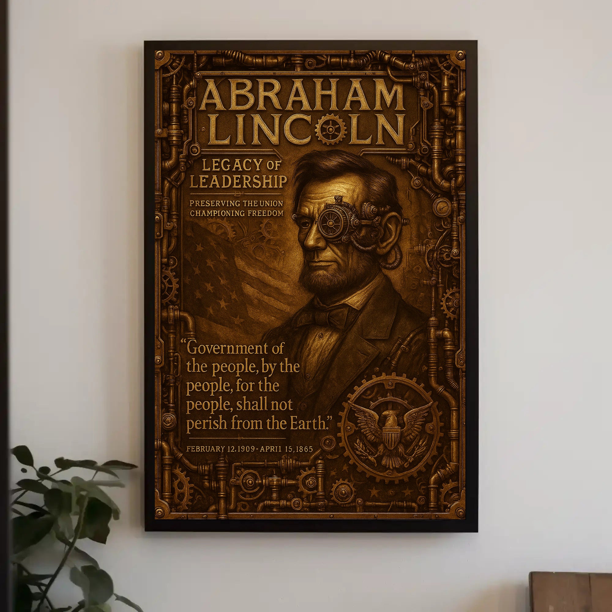 Abraham Lincoln Legacy Of Leadership Poster PosterGoat