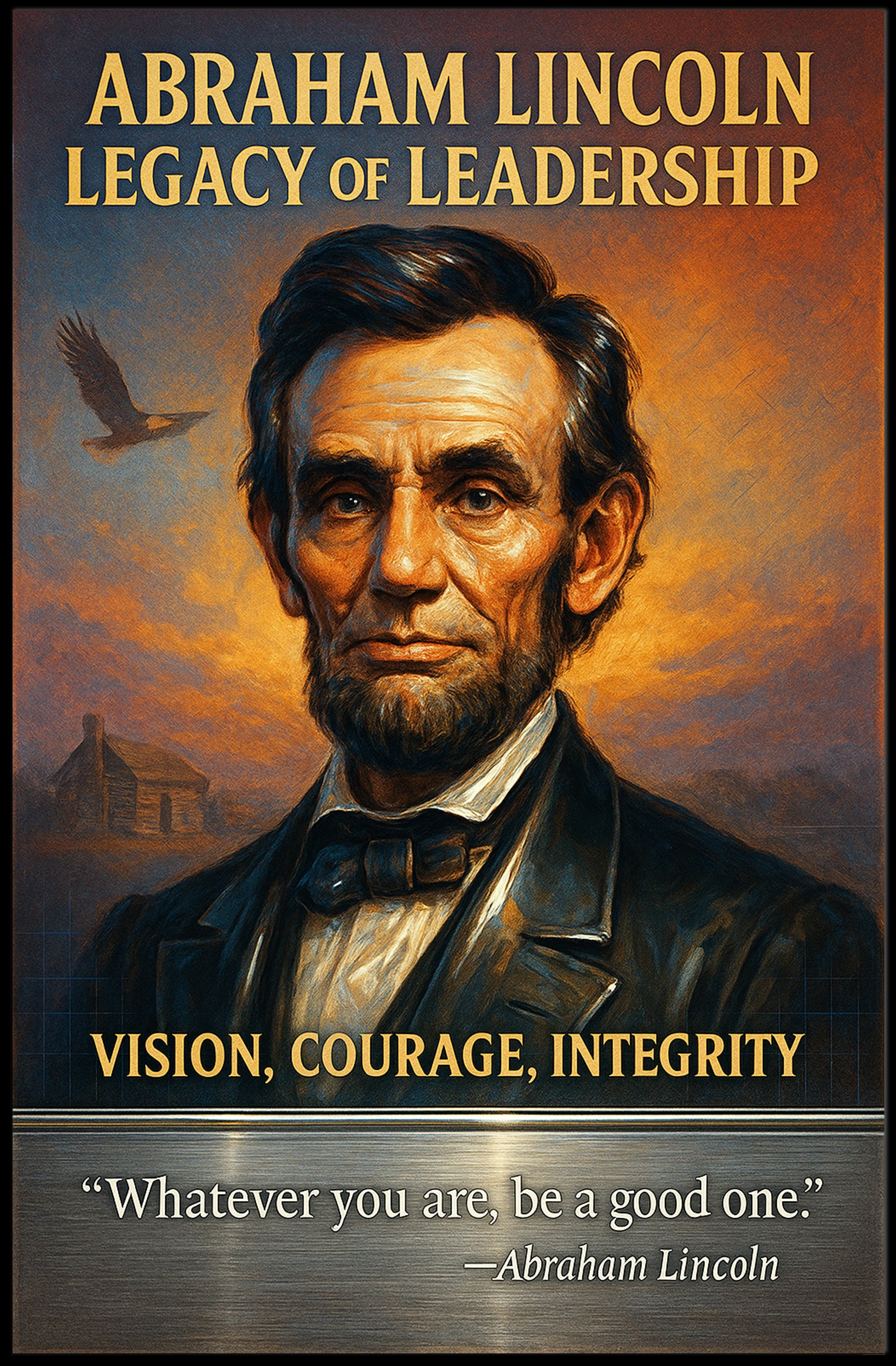 Abraham Lincoln Legacy of Leadership Poster PosterGoat