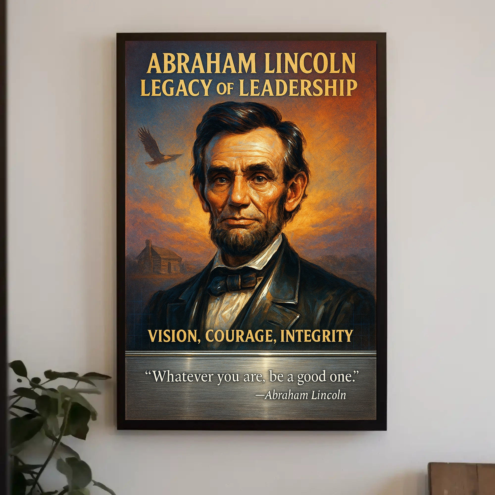 Abraham Lincoln Legacy of Leadership Poster PosterGoat