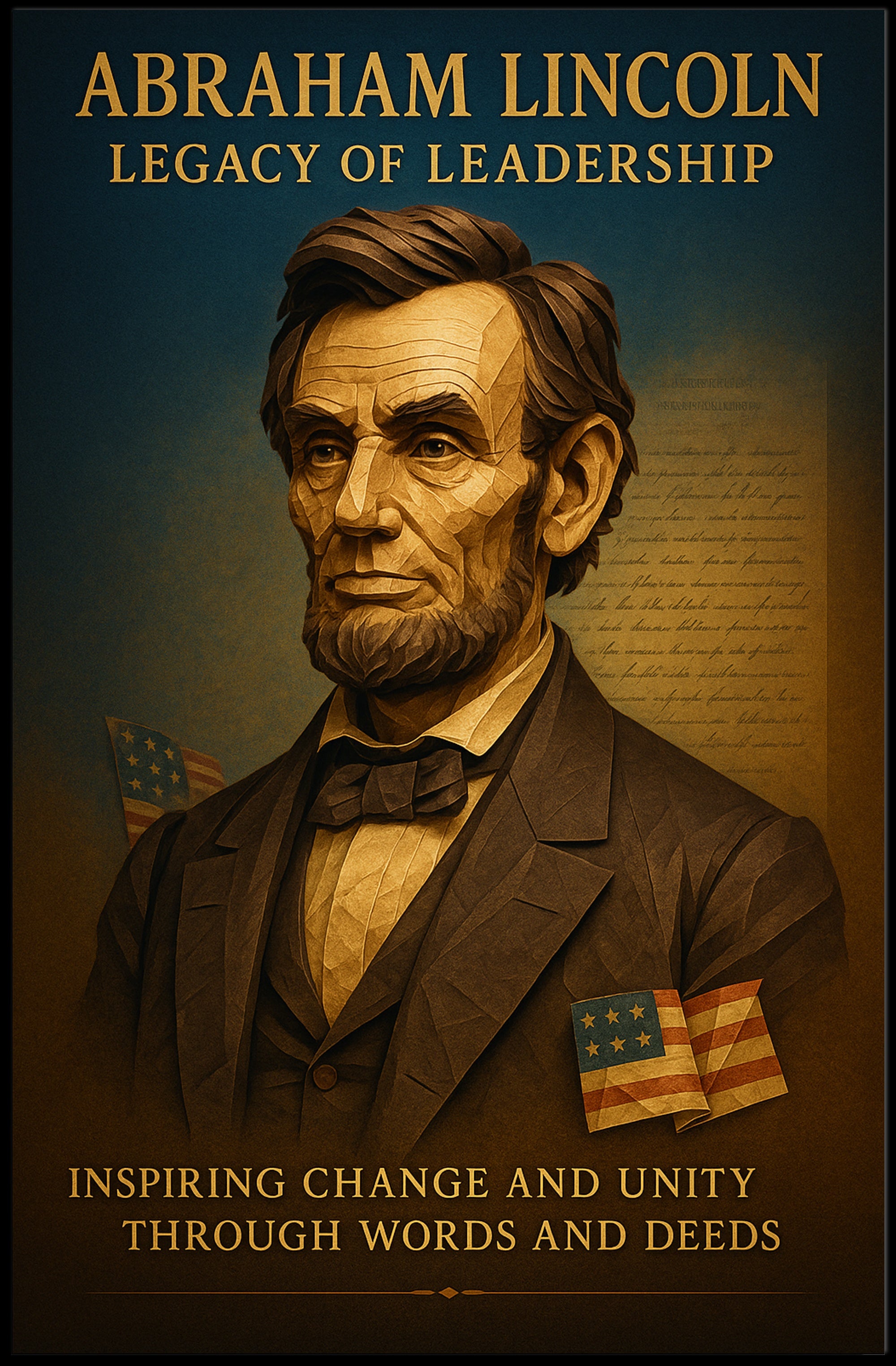 Abraham Lincoln Legacy of Leadership Poster PosterGoat
