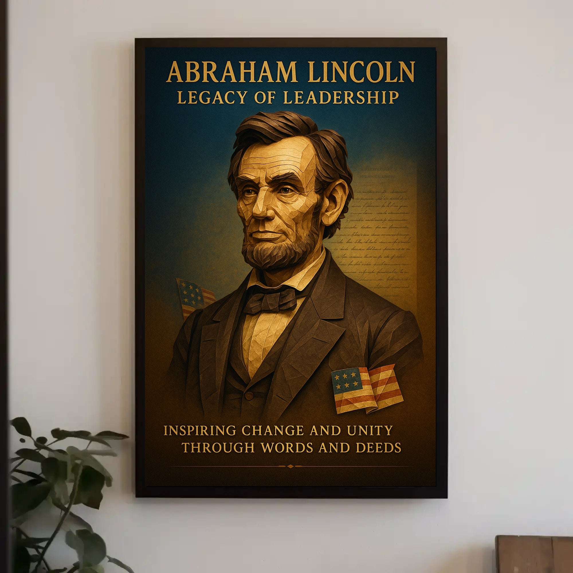 Abraham Lincoln Legacy of Leadership Poster PosterGoat