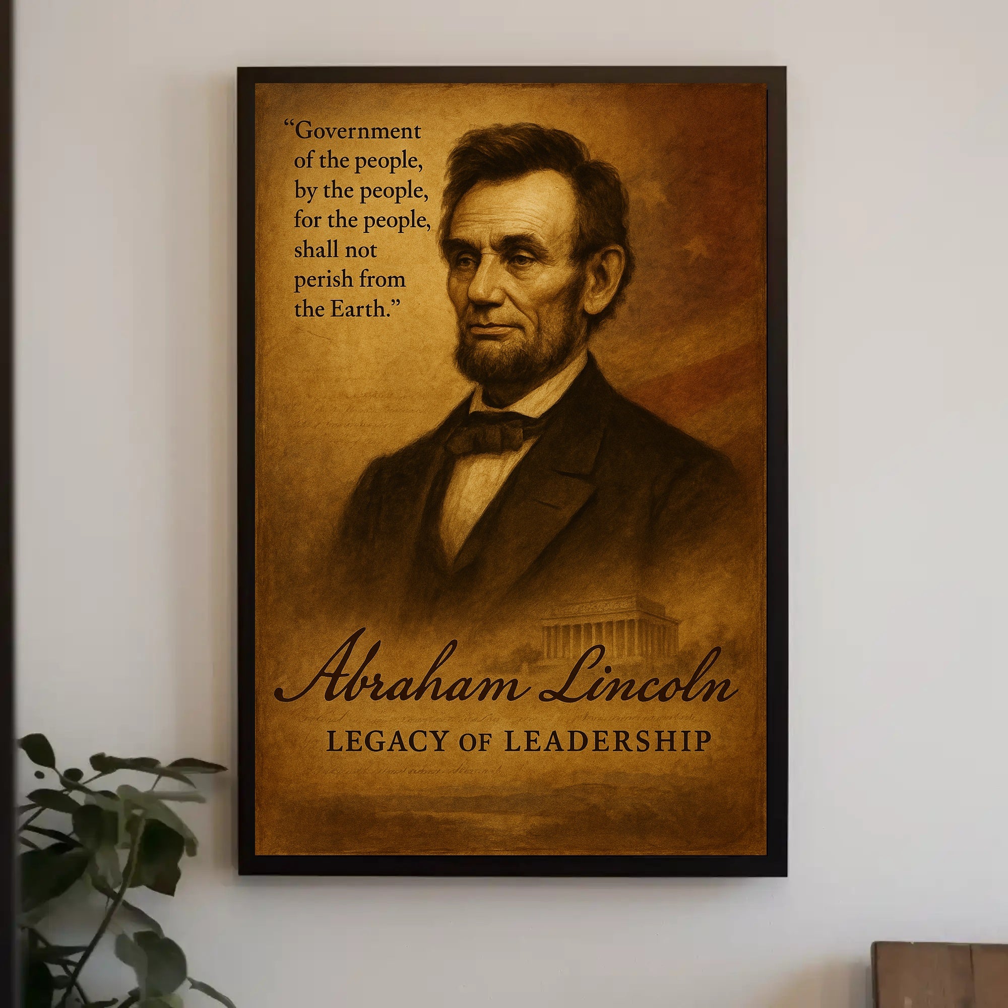 Abraham Lincoln Legacy of Leadership Poster PosterGoat