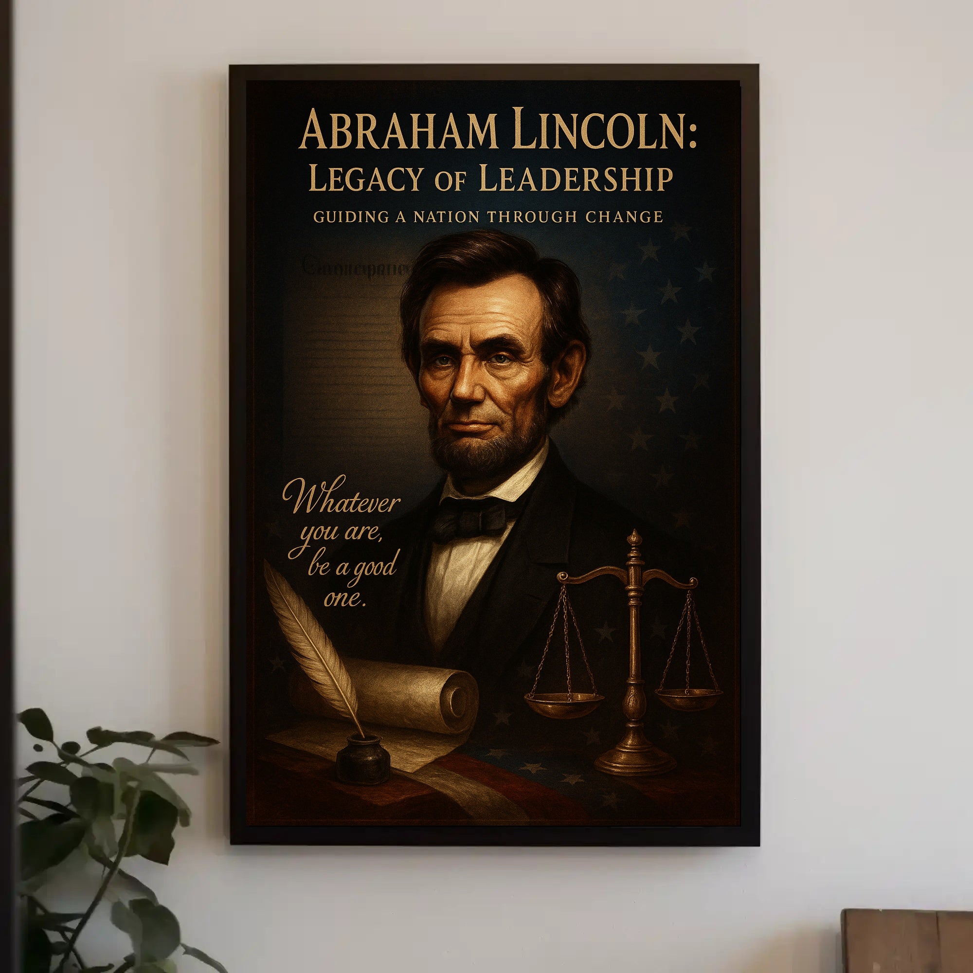 Abraham Lincoln Legacy of Leadership Poster PosterGoat
