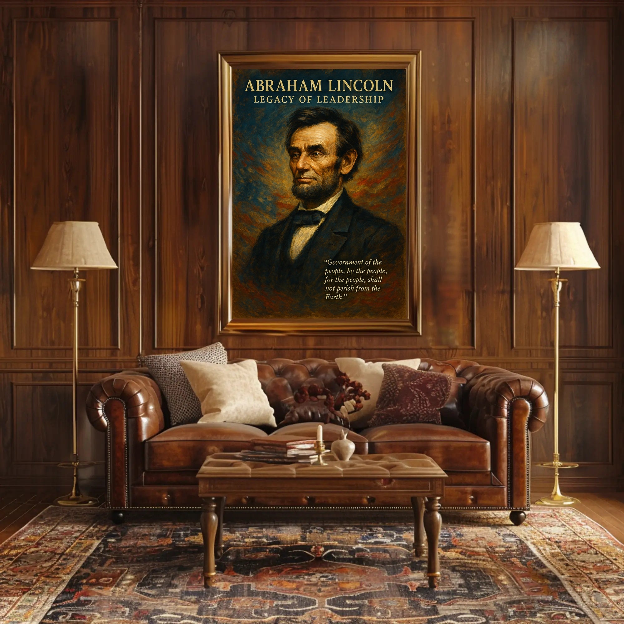 Abraham Lincoln Legacy of Leadership Poster PosterGoat