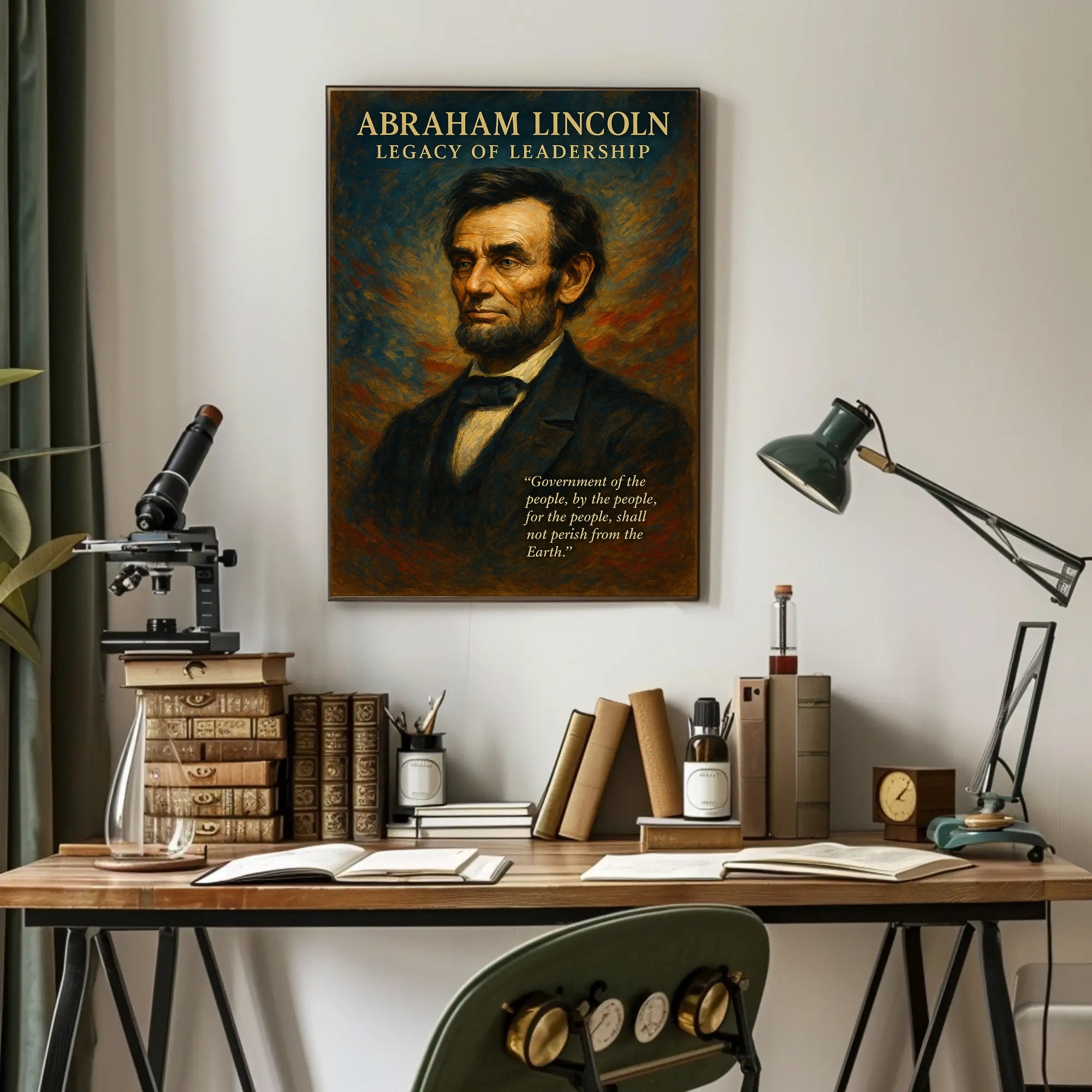 Abraham Lincoln Legacy of Leadership Poster PosterGoat
