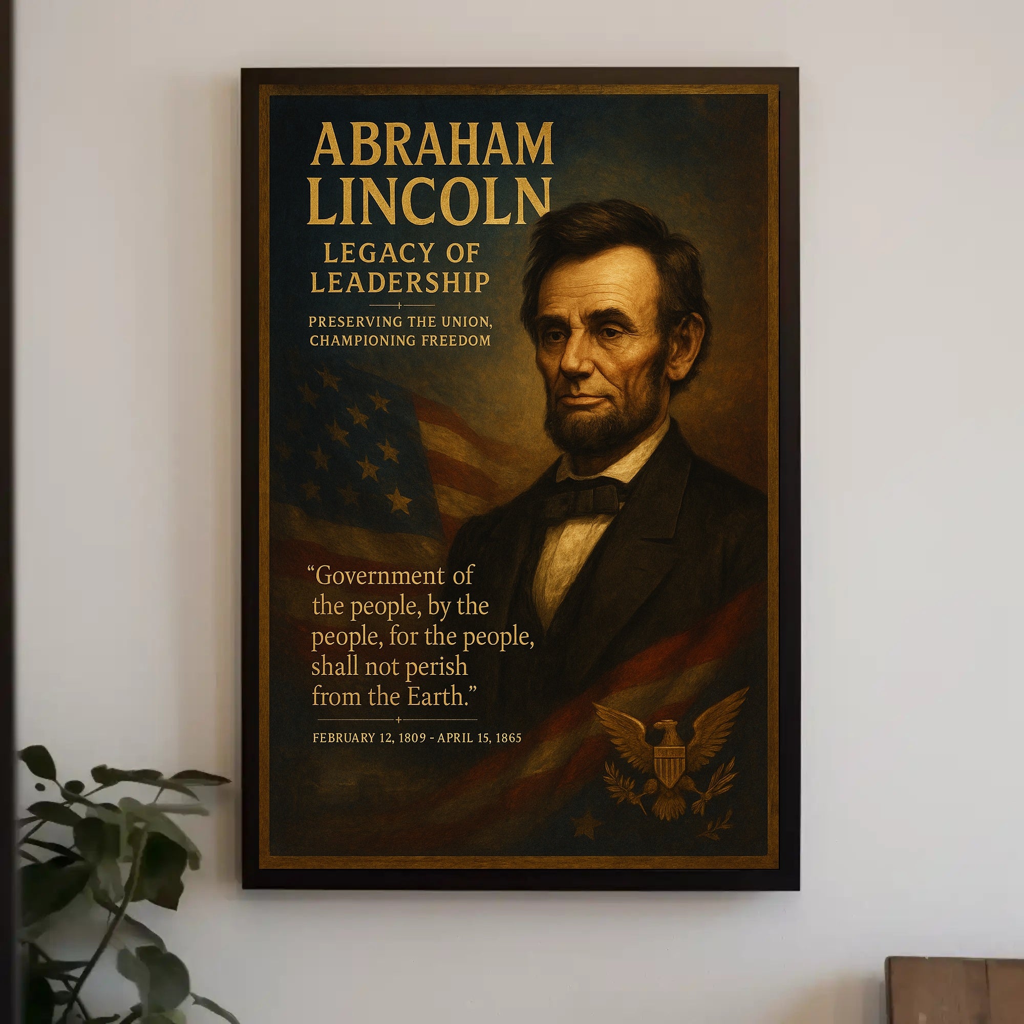 Abraham Lincoln Legacy of Leadership Poster PosterGoat