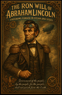 Abraham Lincoln Steampunk Vision Poster PosterGoat