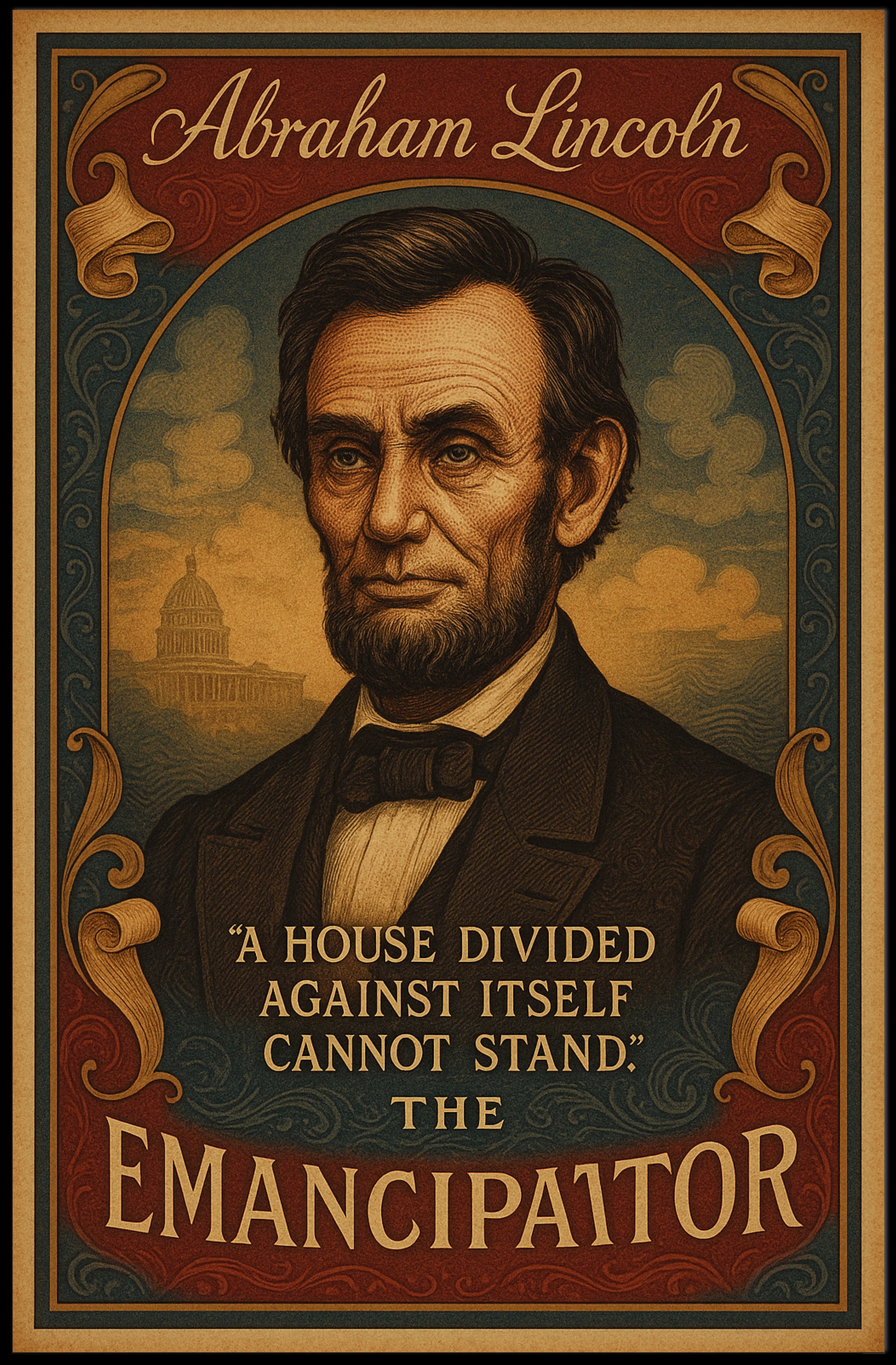 Abraham Lincoln The Emancipator Poster PosterGoat