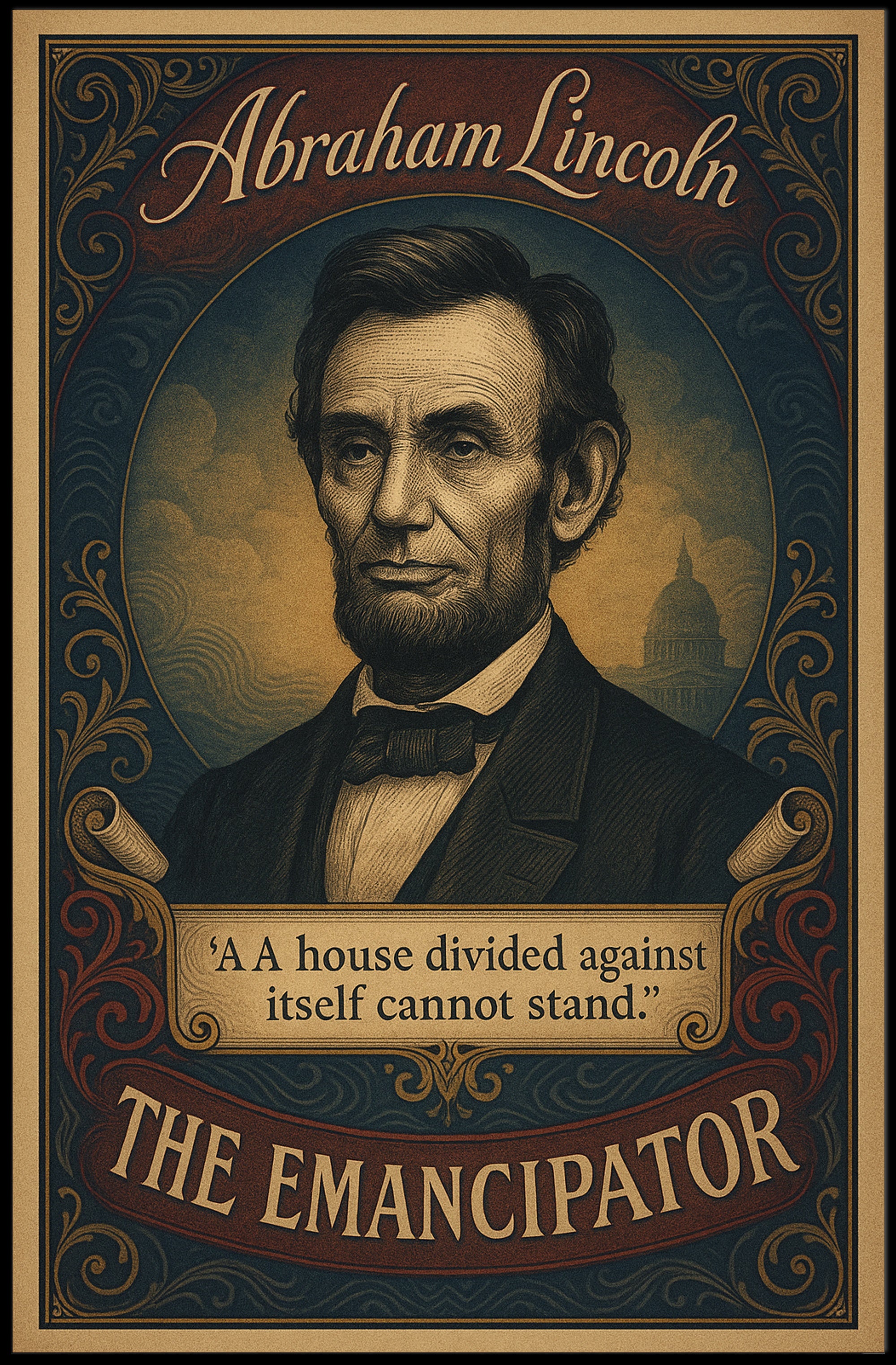 Abraham Lincoln The Emancipator Poster PosterGoat