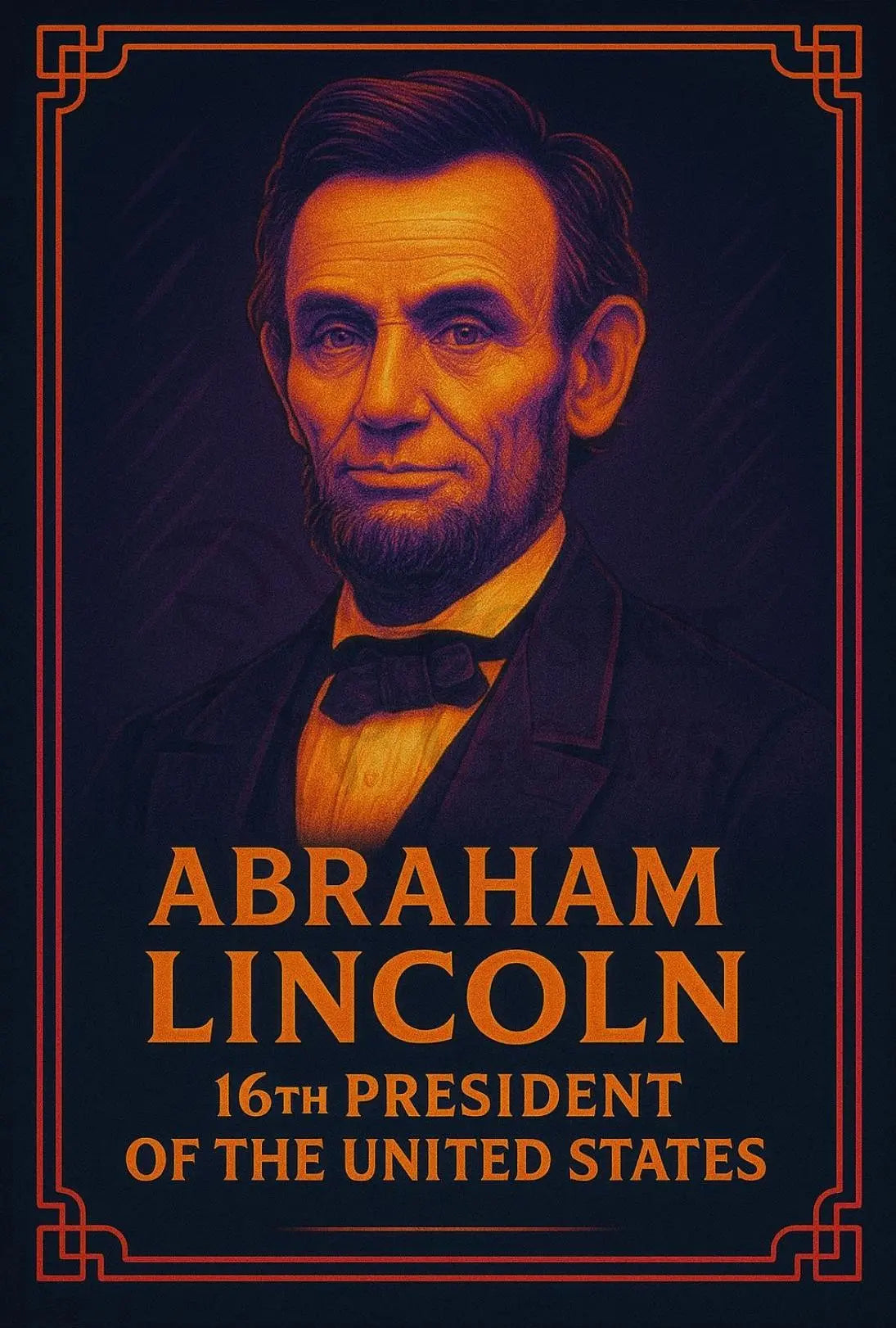 Abraham Lincoln Vintage Inspired Historical Presidential Poster PosterGoat