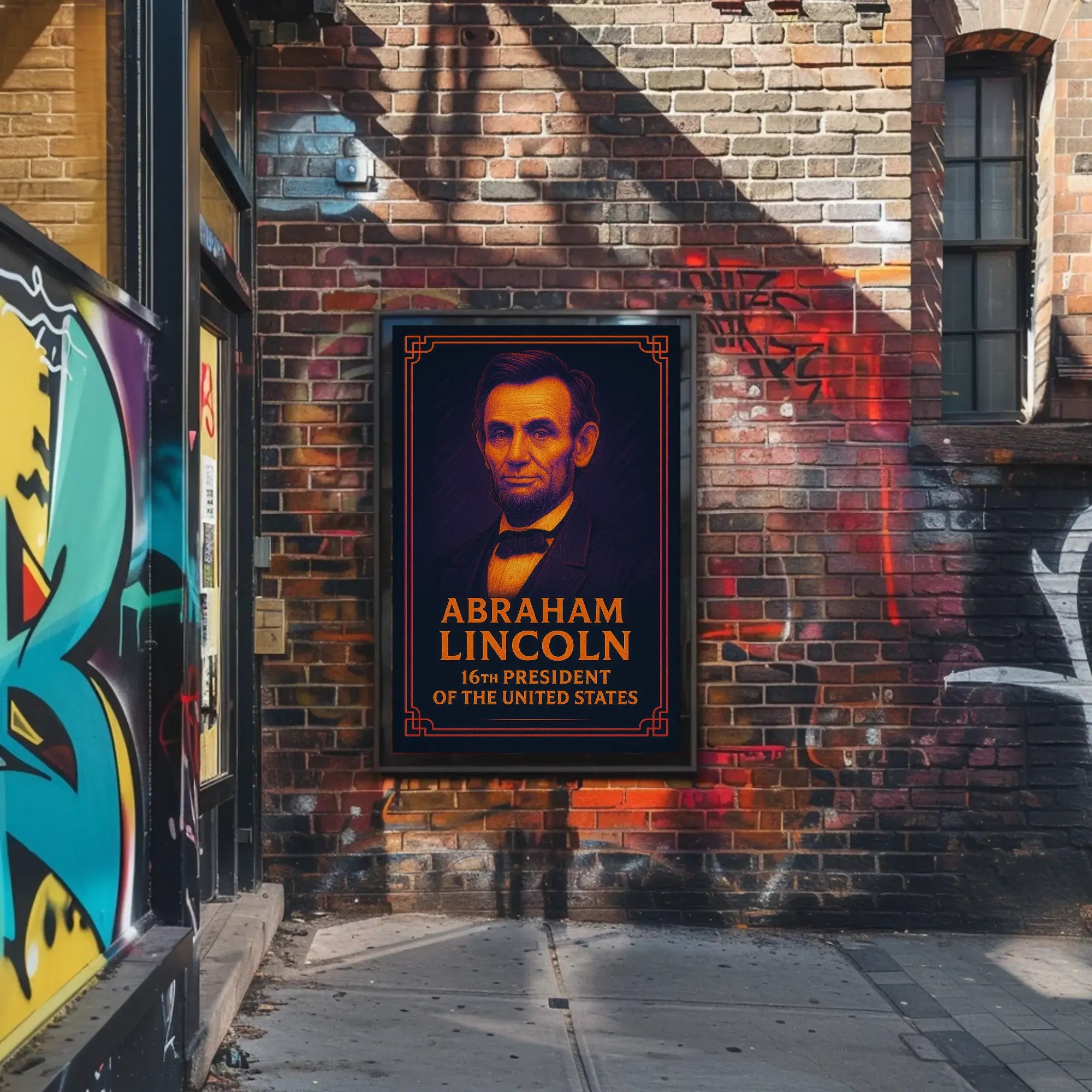 Abraham Lincoln Vintage Inspired Historical Presidential Poster PosterGoat