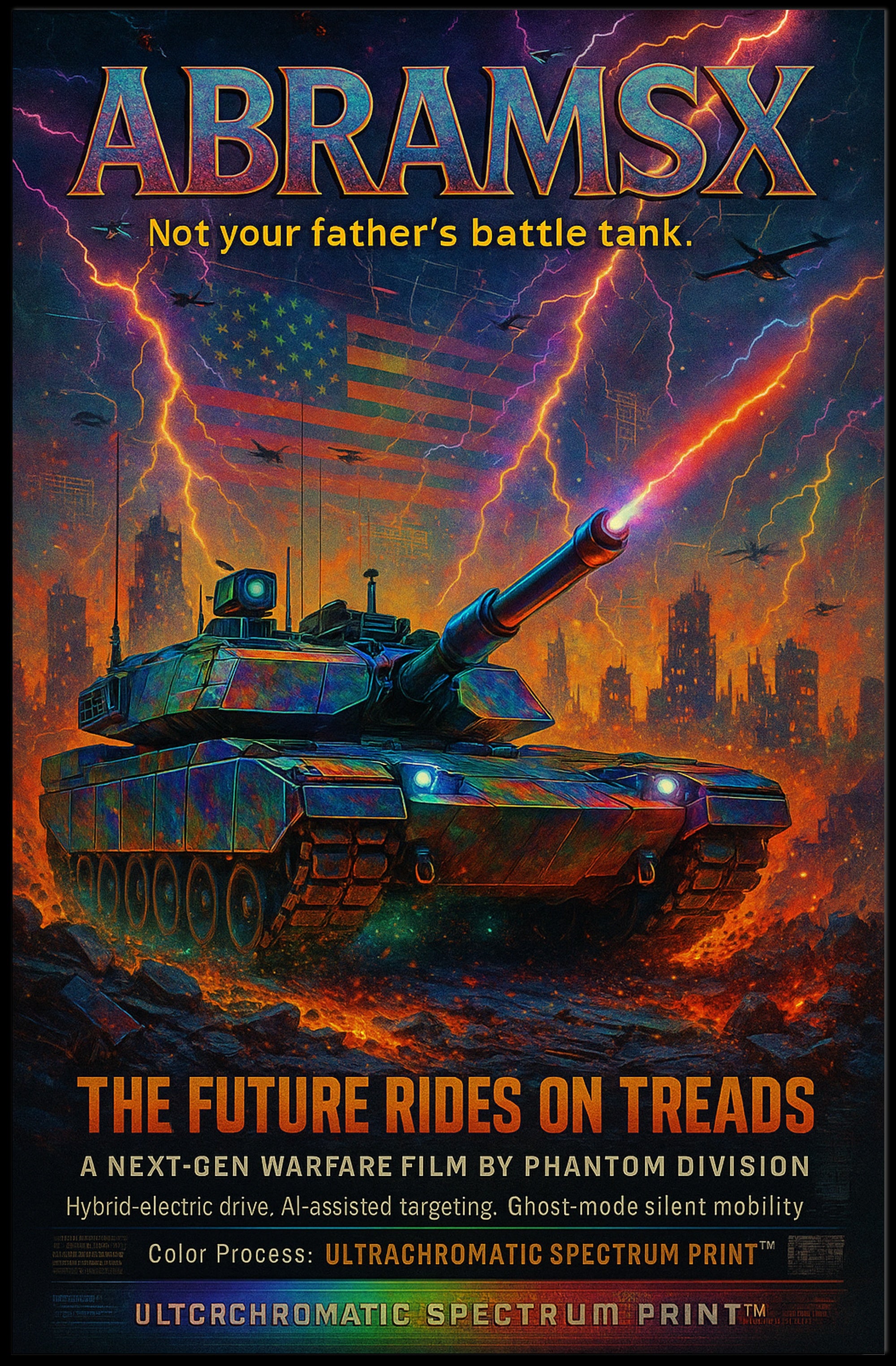 AbramsX – The Future Rides on Treads Poster PosterGoat