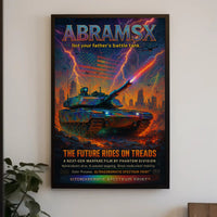 AbramsX – The Future Rides on Treads Poster PosterGoat
