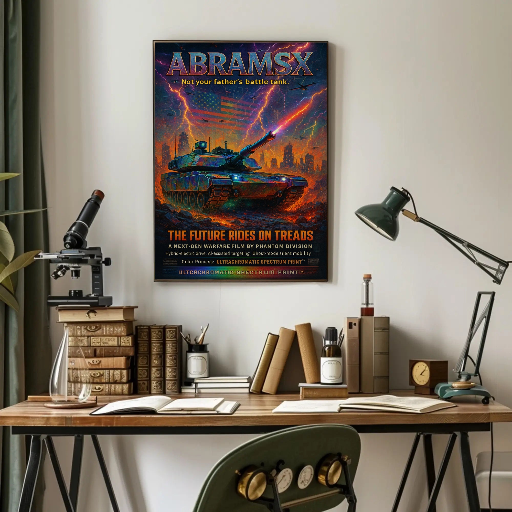 AbramsX – The Future Rides on Treads Poster PosterGoat
