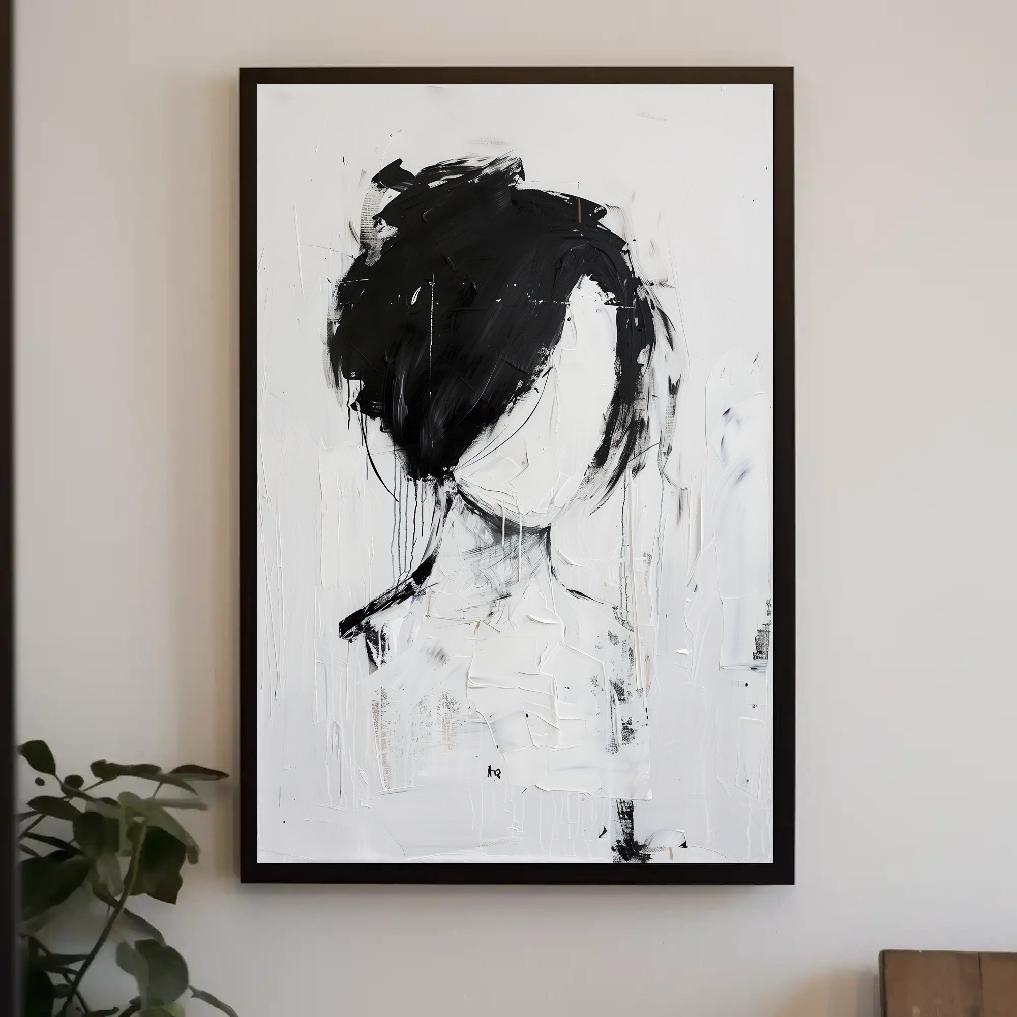 Abstract Black and White Silhouette Art Artistic Poster PosterGoat