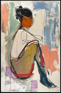 Abstract Expressionism Human Figure Modern Art Poster PosterGoat