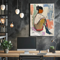 Abstract Expressionism Human Figure Modern Art Poster PosterGoat