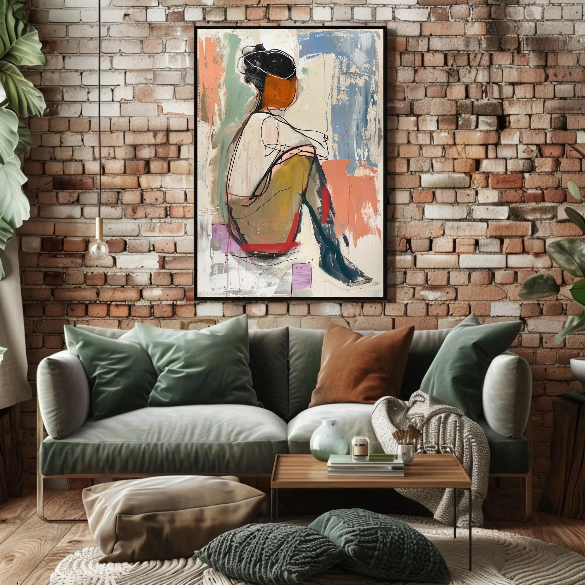 Abstract Expressionism Human Figure Modern Art Poster PosterGoat
