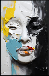 Abstract Face Expressionism Modern Artistic Poster PosterGoat