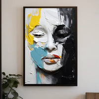 Abstract Face Expressionism Modern Artistic Poster PosterGoat