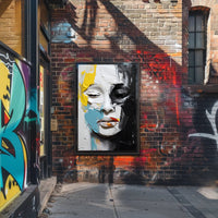 Abstract Face Expressionism Modern Artistic Poster PosterGoat