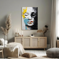 Abstract Face Expressionism Modern Artistic Poster PosterGoat