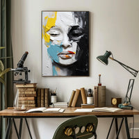 Abstract Face Expressionism Modern Artistic Poster PosterGoat
