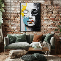 Abstract Face Expressionism Modern Artistic Poster PosterGoat