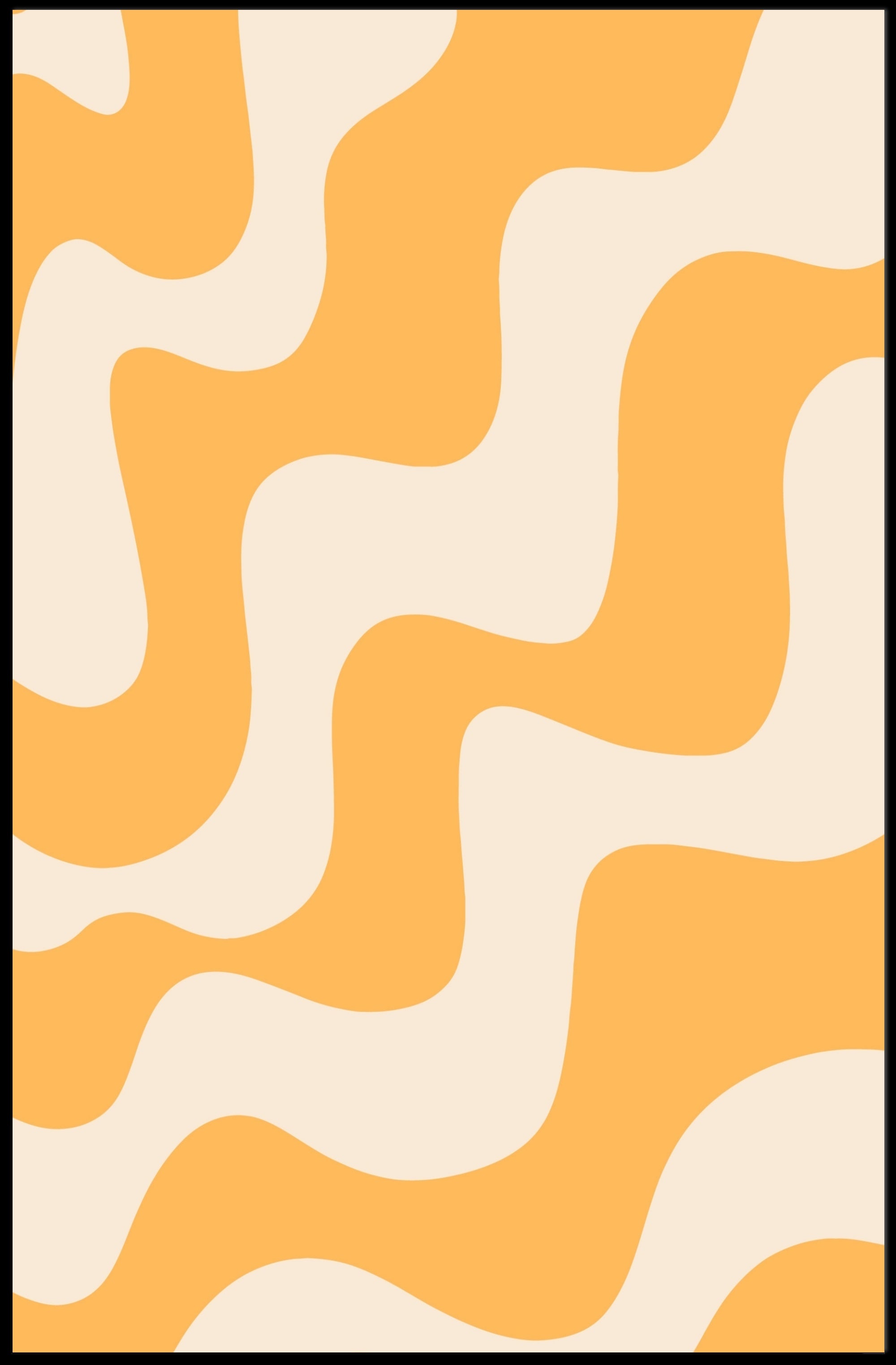 Abstract Fluid Shapes Art Poster in Warm Colors PosterGoat