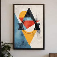 Abstract Geometric Modern Art Poster with Vibrant Colors PosterGoat