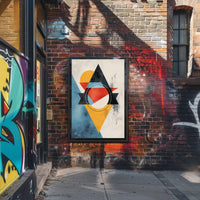 Abstract Geometric Modern Art Poster with Vibrant Colors PosterGoat
