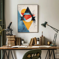 Abstract Geometric Modern Art Poster with Vibrant Colors PosterGoat
