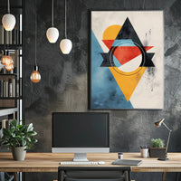 Abstract Geometric Modern Art Poster with Vibrant Colors PosterGoat