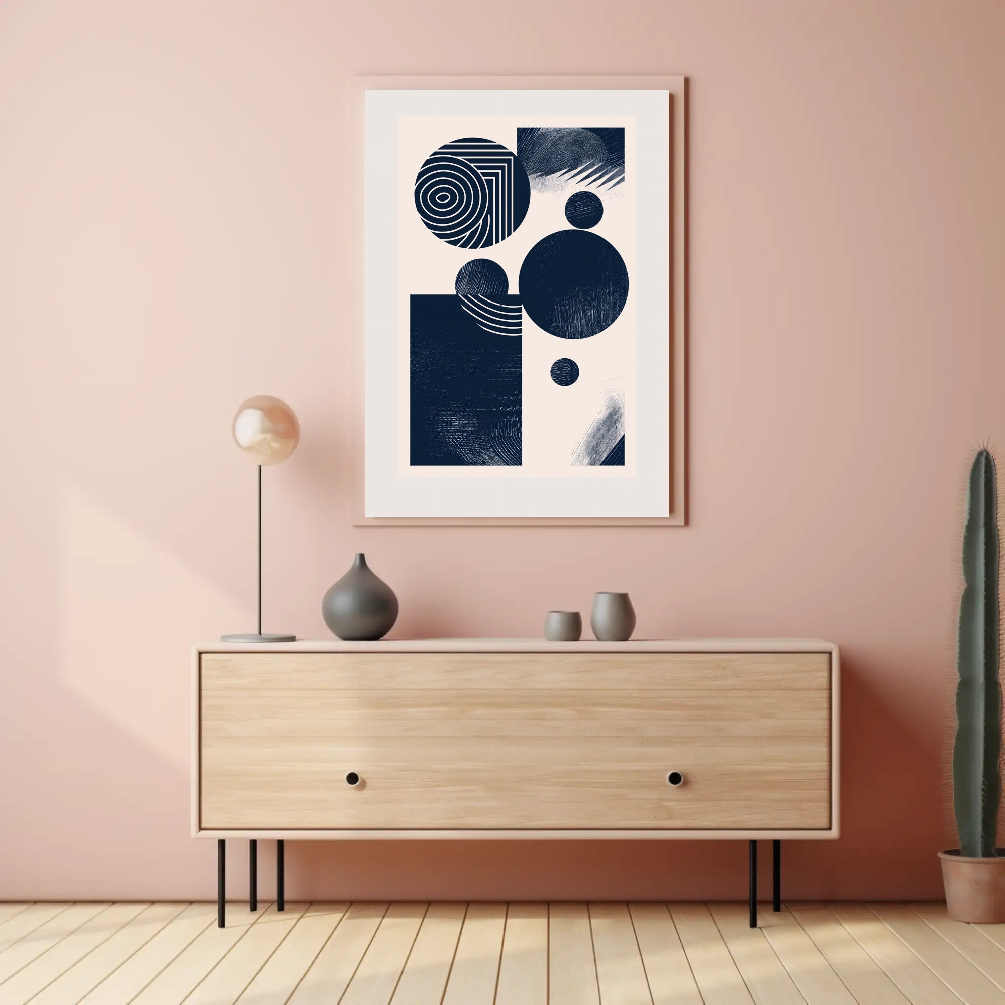 Abstract Geometry Art in Minimalist Style Artistic Poster PosterGoat