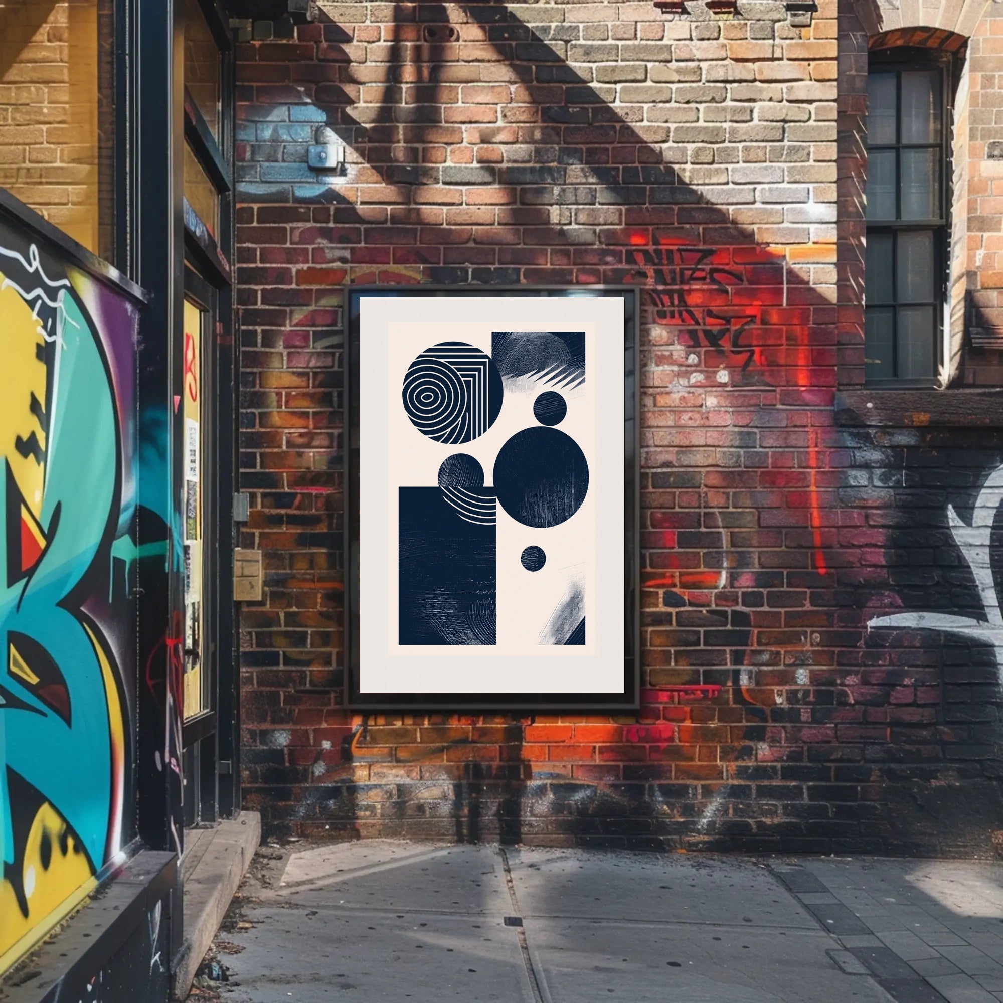 Abstract Geometry Art in Minimalist Style Artistic Poster PosterGoat