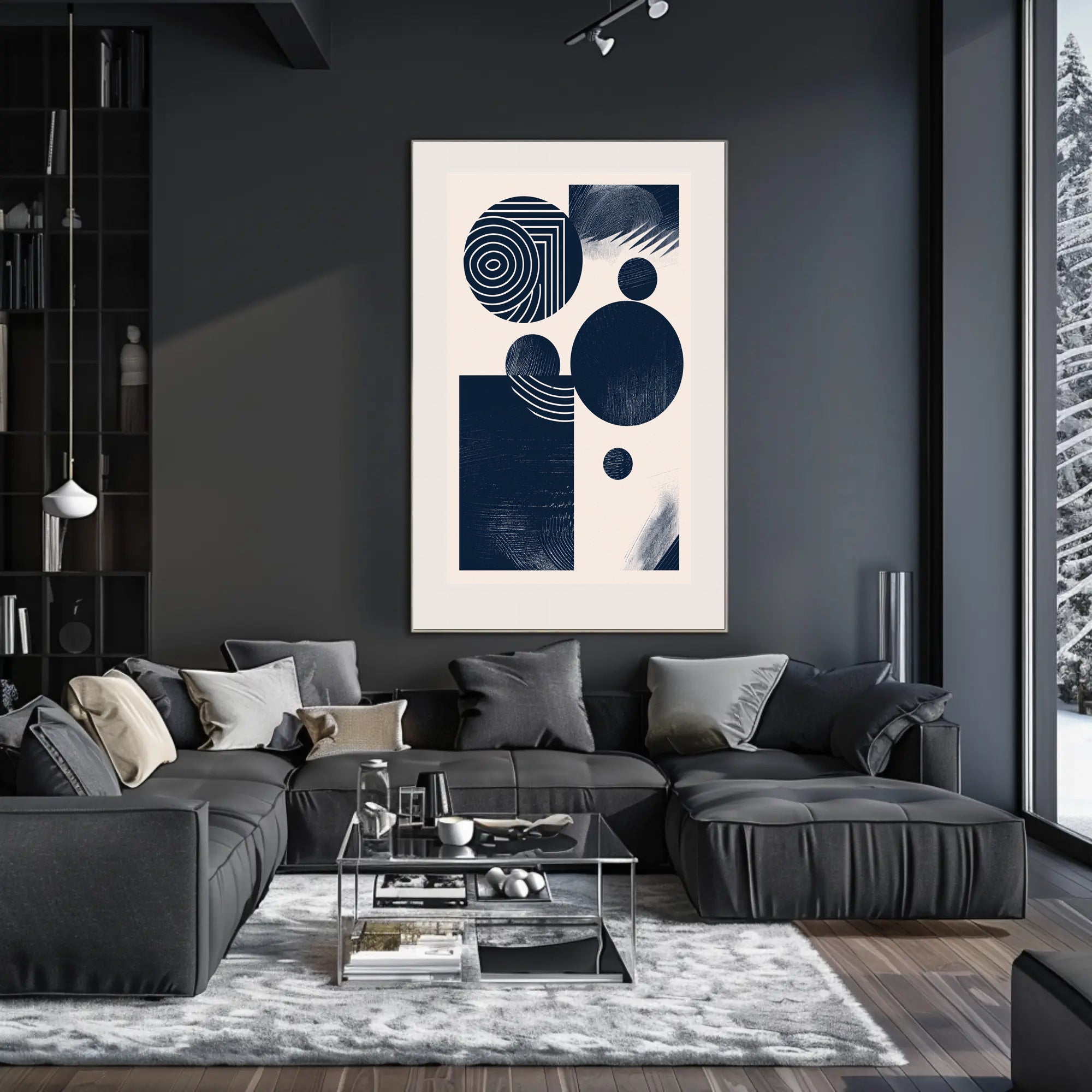 Abstract Geometry Art in Minimalist Style Artistic Poster PosterGoat