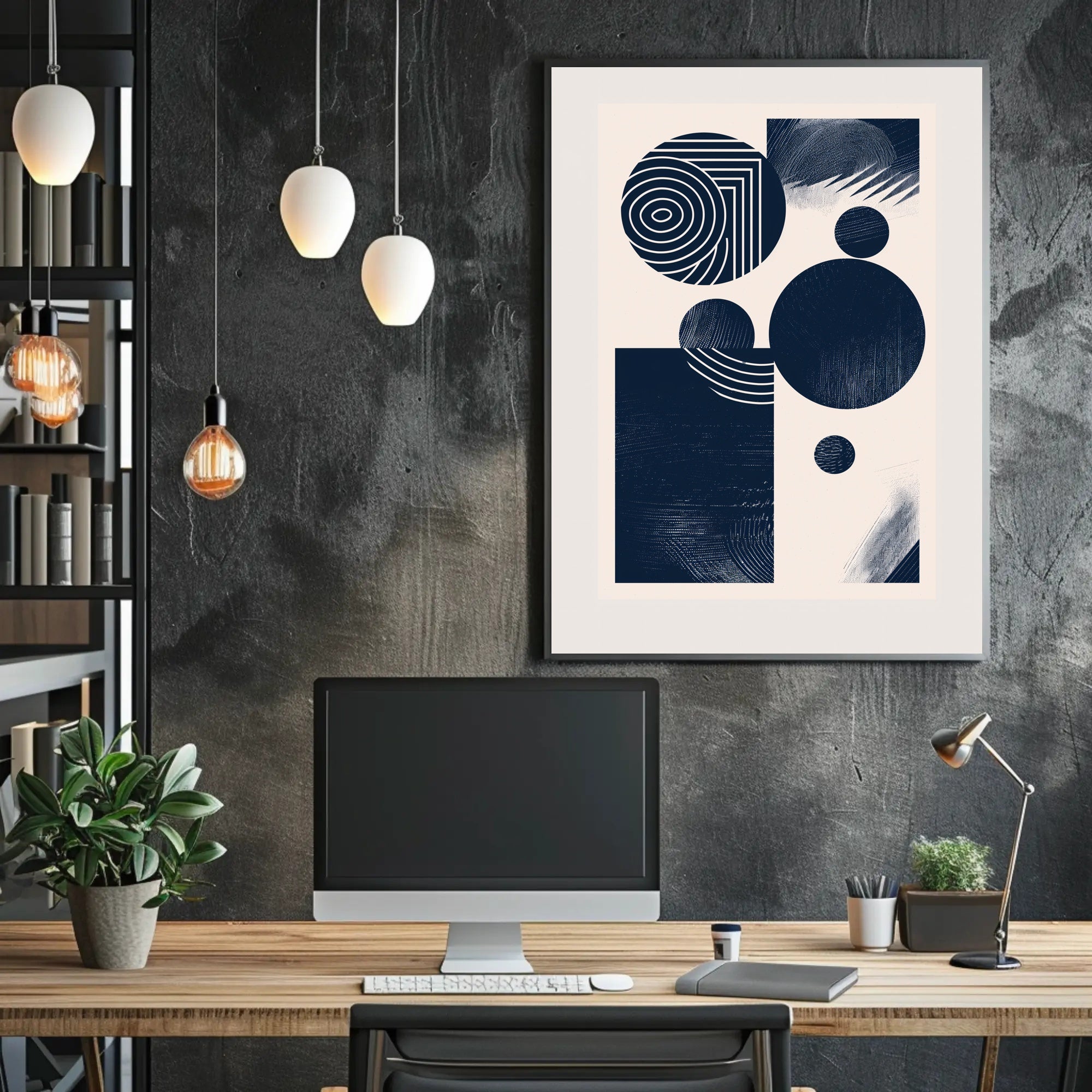 Abstract Geometry Art in Minimalist Style Artistic Poster PosterGoat