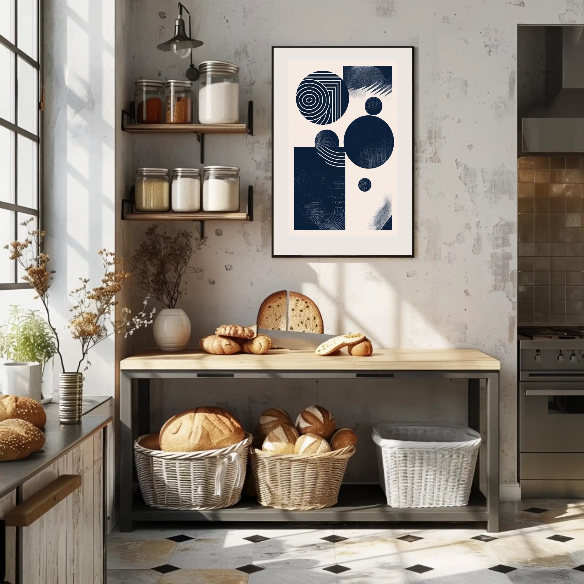 Abstract Geometry Art in Minimalist Style Artistic Poster PosterGoat