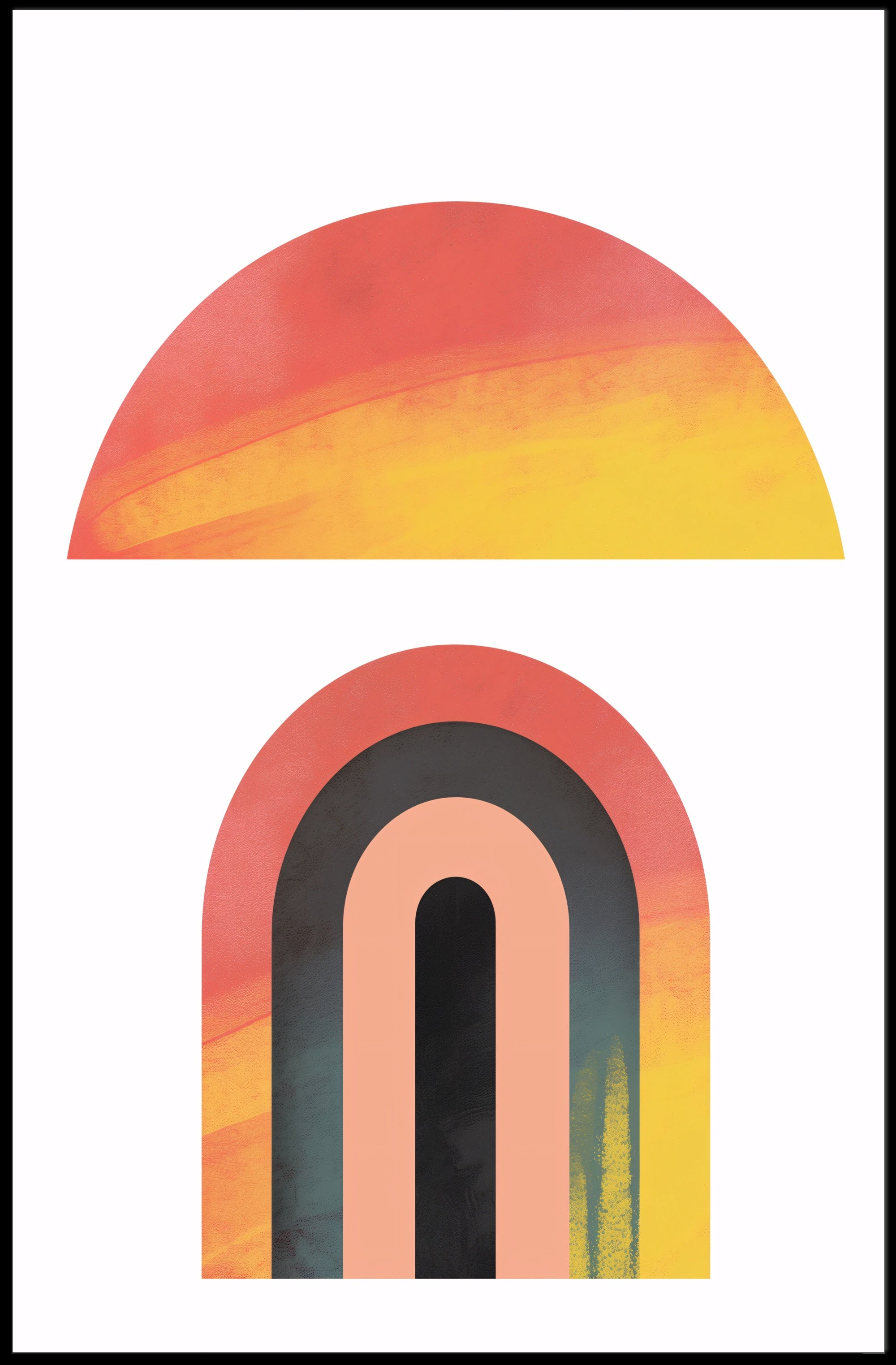 Abstract Half Circle Art Poster PosterGoat