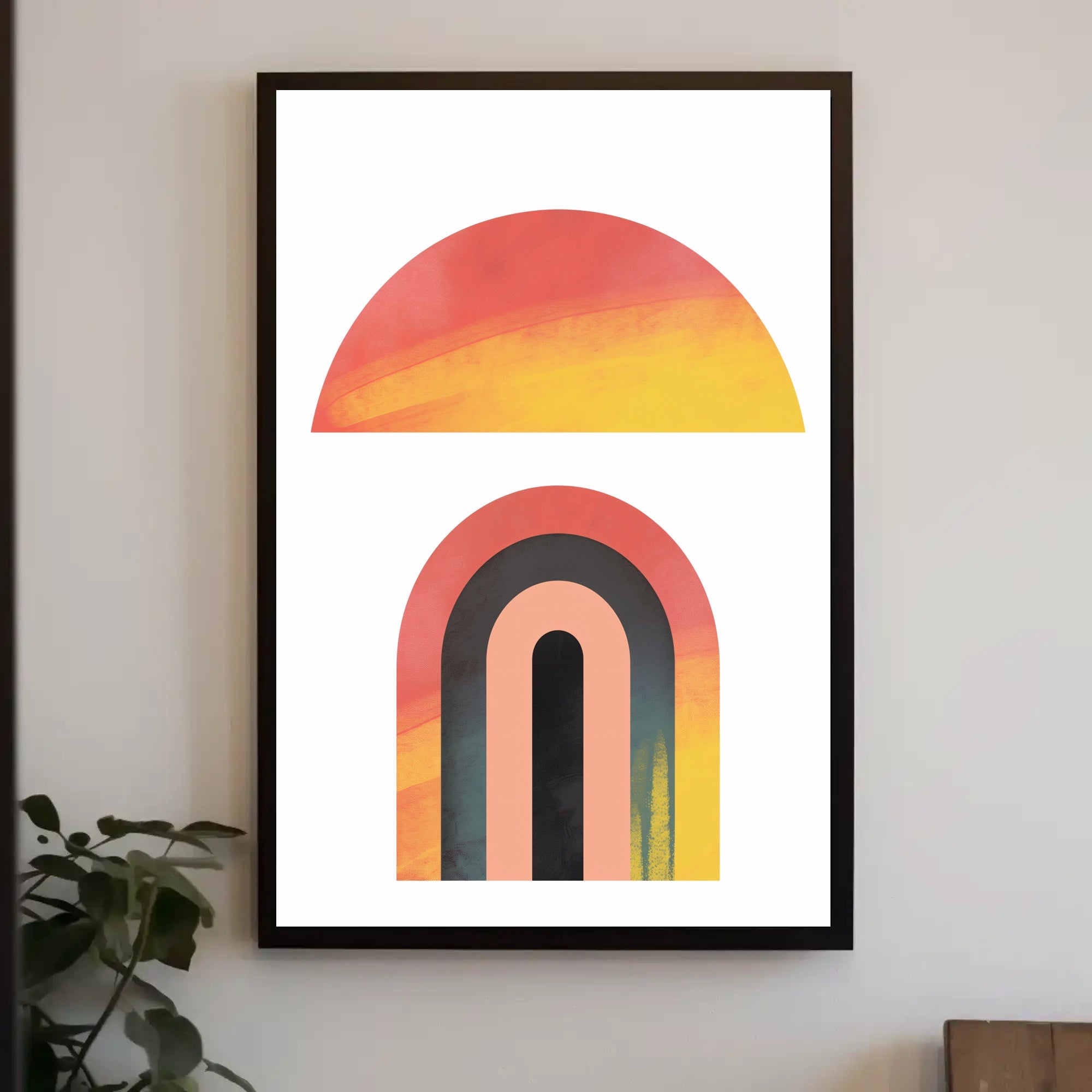 Abstract Half Circle Art Poster PosterGoat
