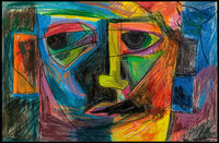 Abstract Human Face Cubism Art Print - Artistic Poster PosterGoat