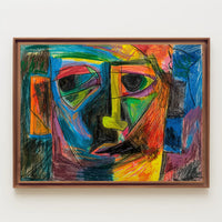 Abstract Human Face Cubism Art Print - Artistic Poster PosterGoat